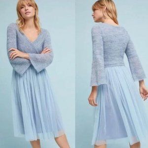 Anthropologie Tulle Sweater Dress